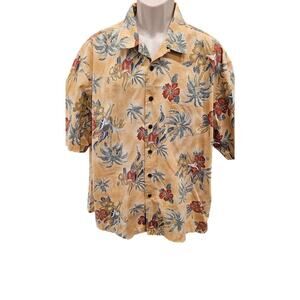 Quiksilver Honolulu hawaiin beach vacation button up short sleeve top XXL casaul